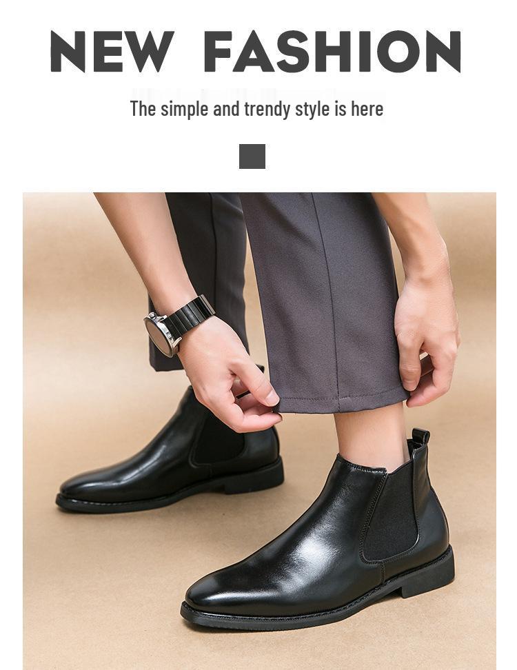 Men's Retro Chelsea Boots - Polished, Fashionable, Large Size Ankle Boots