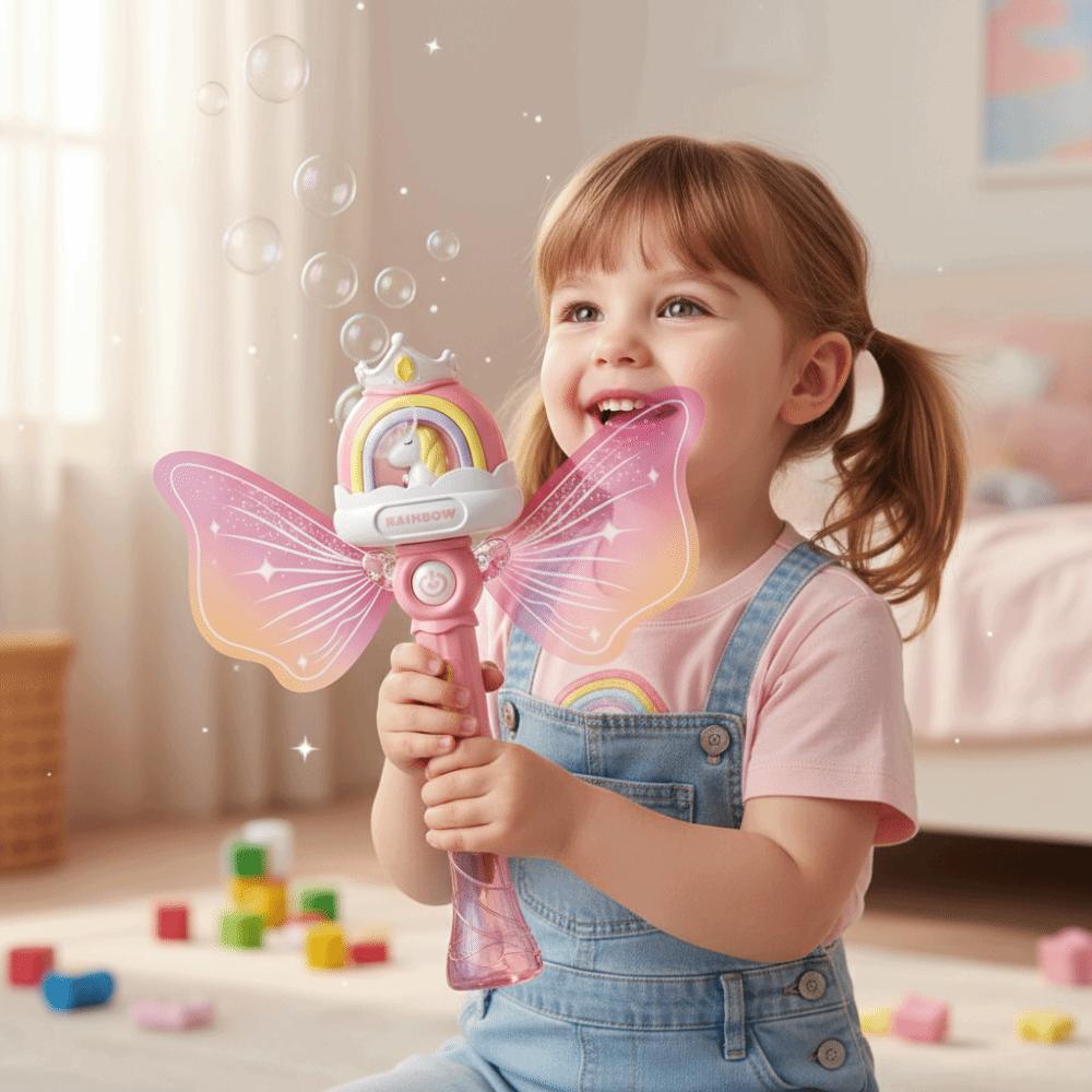Hand-Held Design Bubble Blower LED Lights Pony  Bubble Blower  Children's Toy