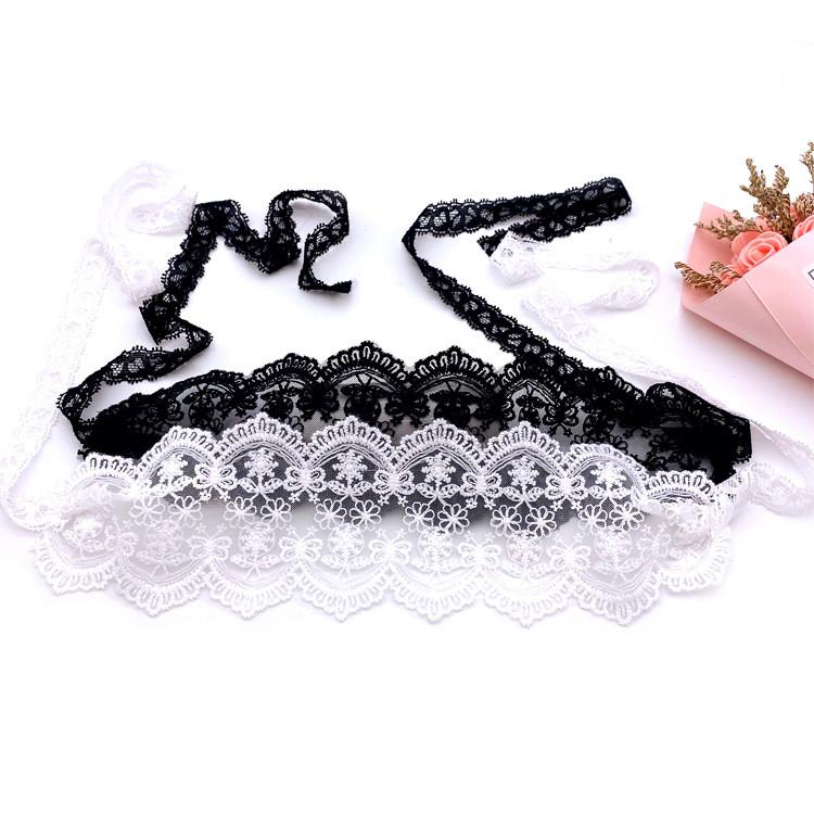 French Style Vintage Perspective Embroidered Ribbon Lace Eye Cover Adults For