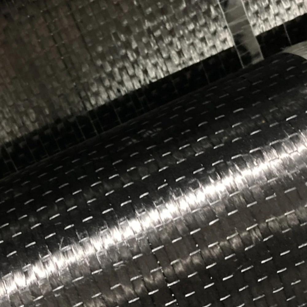 Tessuto in Fibra di Carbonio UD 12K 200gsm, Tessuto Unidirezionale per Riparazione Fessure Lastre di Cemento, Rinforzo Strutturale di Ponti
