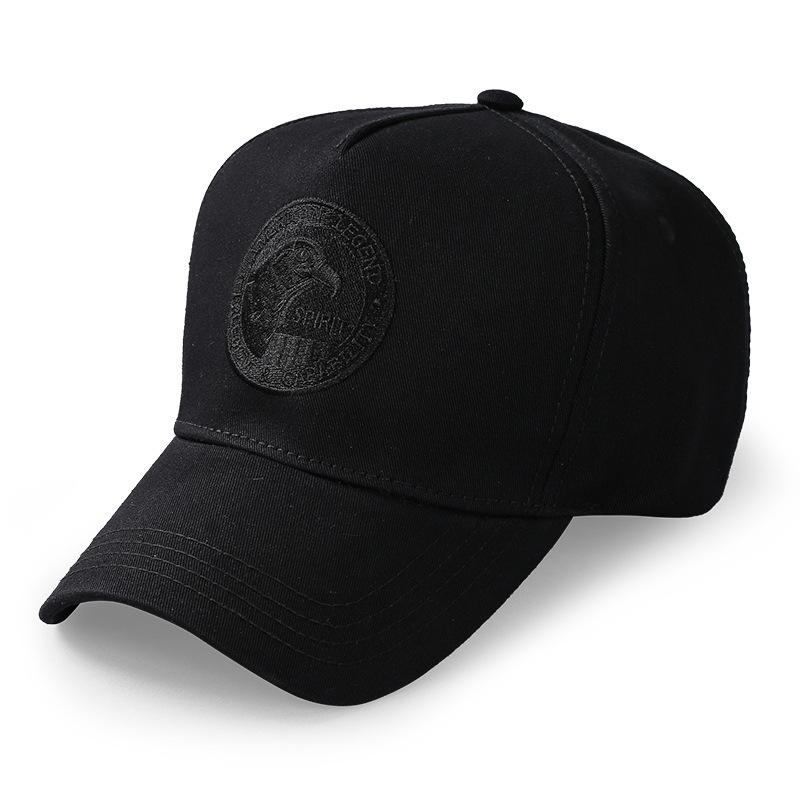 Casquette de baseball haute à cinq panneaux avec grand bord et calotte pour couvrir le visage et protection solaire normal size (56-59) noir