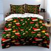 Christmas Hat and Decor Set Bedding Duvet Cover Set Duvet Cover Pillowcases  (1*Duvet Cover 2*Pillowcases, without duvet insert)