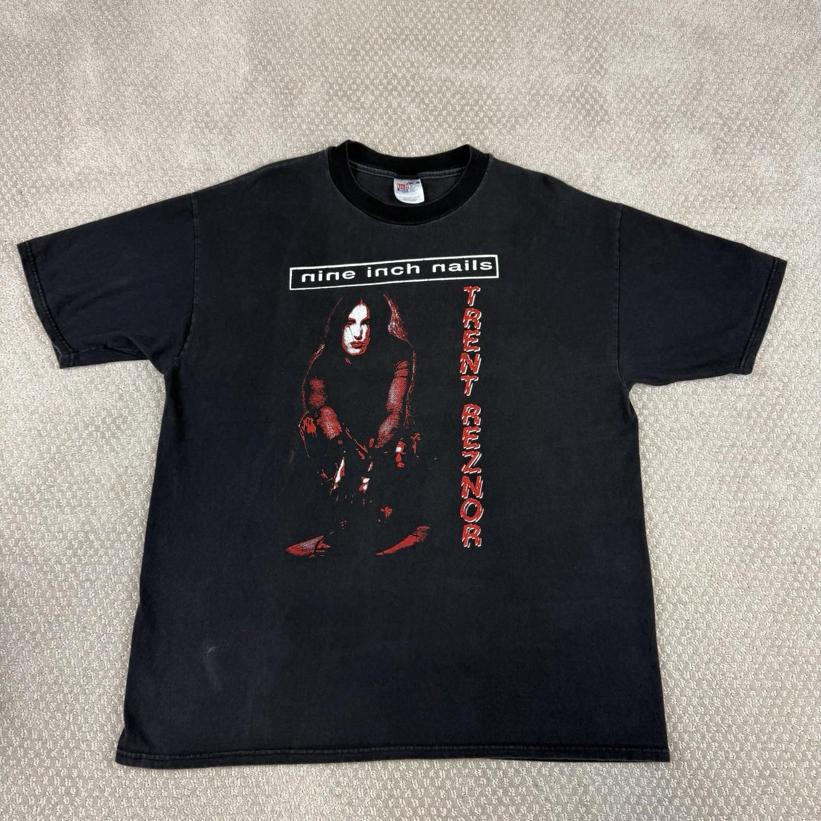 Vtg Nine Inch Nails Trent Reznor Sz XL 90s NIN Tour T Shirt Downward Spiral XXL