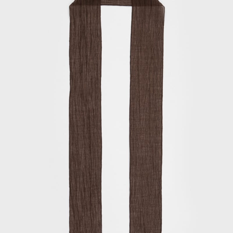 Eireve WRINKLED THIN&LONG SCARF (BROWN)