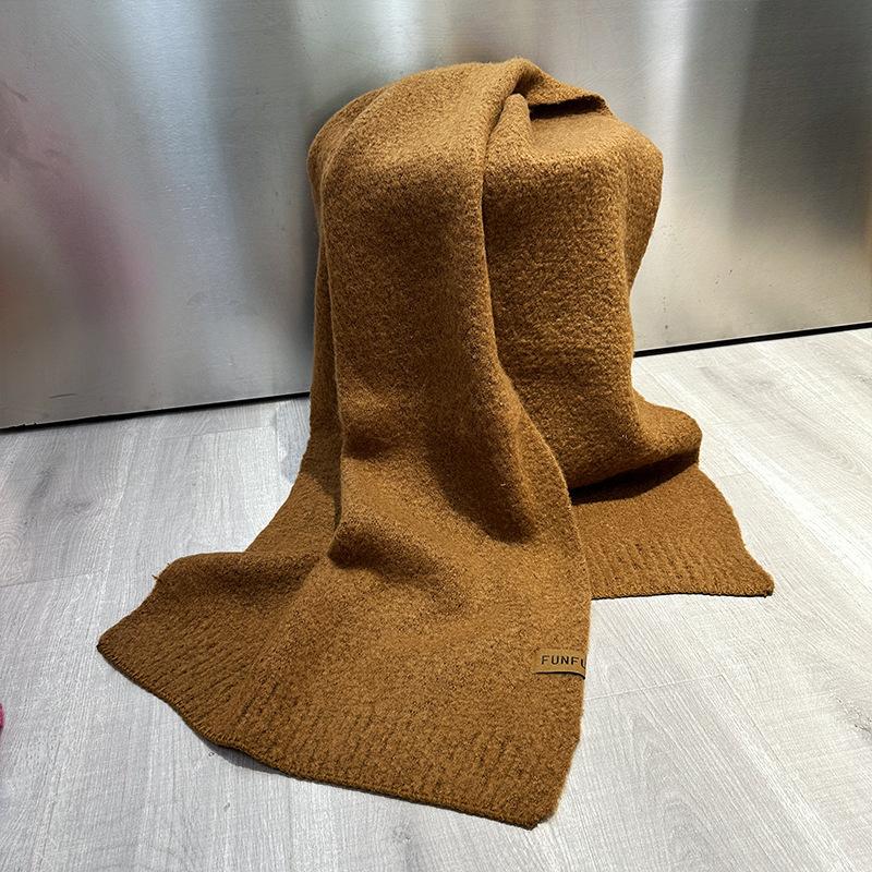Herbst und Winter neu vielseitig einfach warm Schal Nackenschutz Student einfarbig hochwertig gestrickter Schal Schal