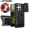 KEYSION Magnetic Phone Case for Motorola MOTO Edge 70 5G Slide Camera Protection Upright Kickstand 360° Ring Shockproof Cover