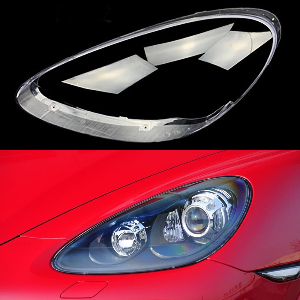 Car Front Headlamp Caps For Porsche Cayenne 2011 2012 2013 2014 Glass Headlight Cover Auto Transparent Lampshade Lamp Lens Shell