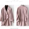 Wollmantel Eleganz Mäntel und Jacken Frauen Neu im Herbst Winter Jacke Frauen koreanischen Stil Langarm Büro Dame Trenchcoat
