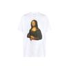 Mona Lisa Serie SS21 Verwaschener Porträt-Print Kurzarm T-Shirt Herren Oberteile Weiß OMAA038F20FAB0140101