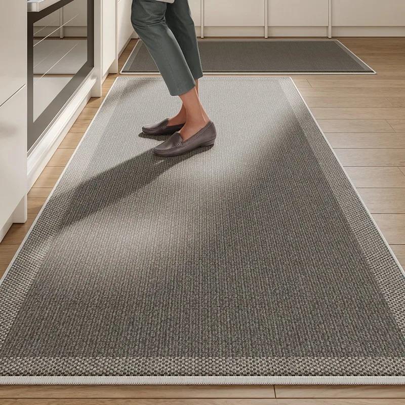 Kitchen Floor Mat Runner Rug Long Carpet Absorbent Carpets Black Minimalist Luxury Home Decoration Rugs Alfombra De Cocina