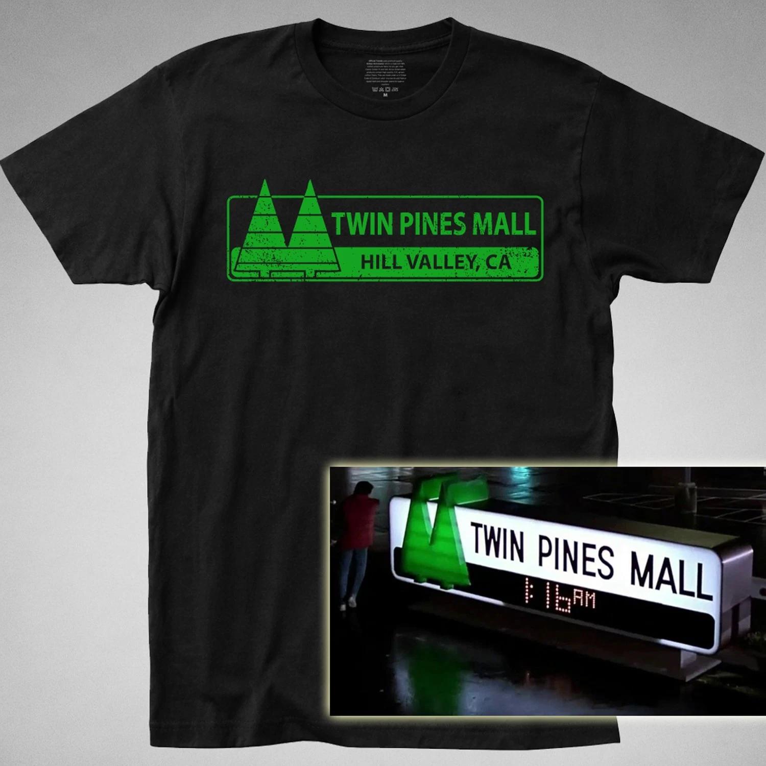 TWIN PINES MALL T-SHIRT Back to Future marty mcfly hill valley biff bluray dvd L