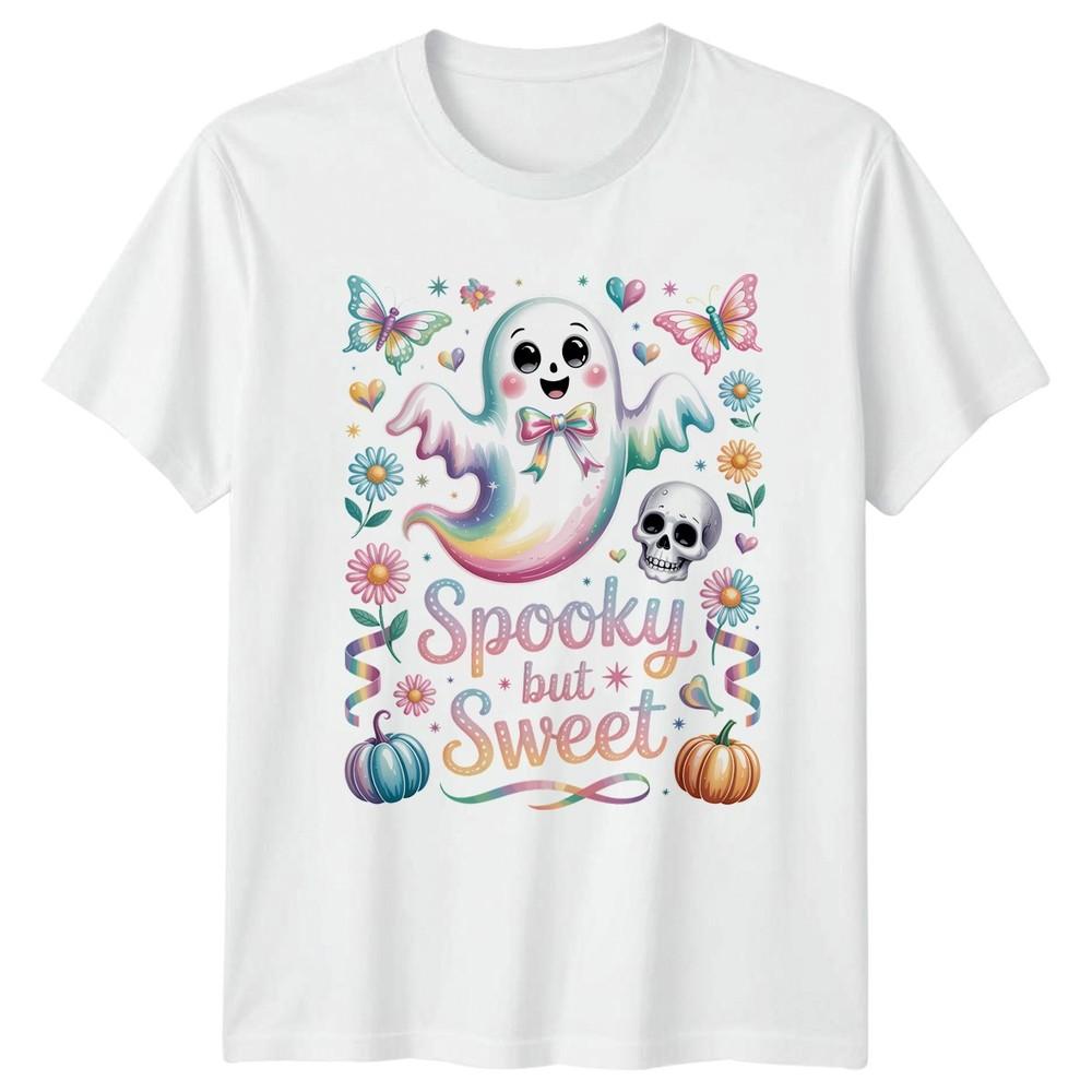 Spooky But Sweet Unisexs TShirt Kawaii Halloween Halloween Gift For Her S
