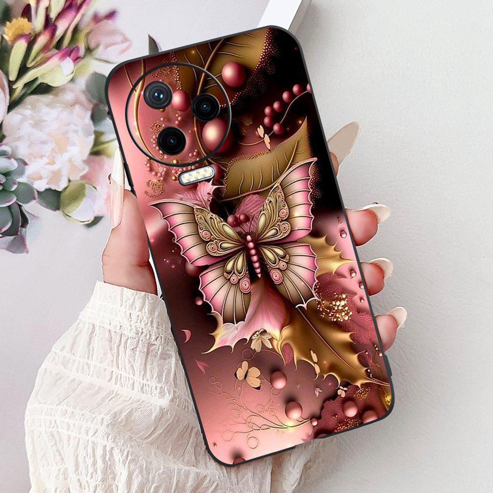 For Infinix Note 12 Pro 4G Case X676B Silicone Cute Cat Fashion Flowers Painted Cover For Inifnix Note 12 Pro Phone Case Bumper