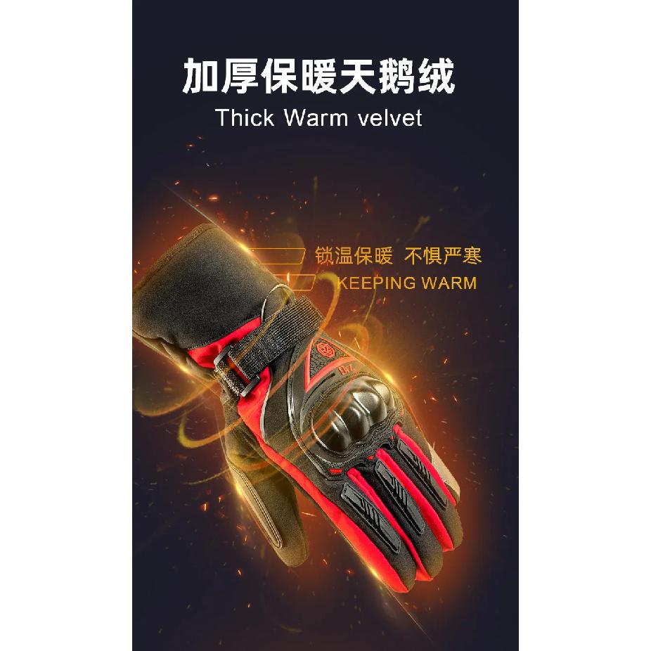 ORZ Motorcycle Gloves Windproof Waterproof Guantes Moto Men Motorbike Riding Gloves Touch Screen Moto Motocross Gloves Winter