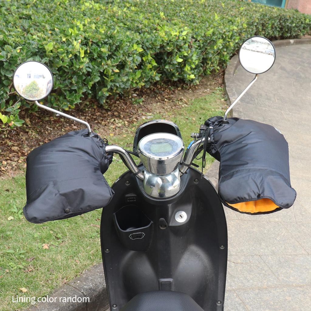 Motorcycle Handlebar Gloves Windproof Rainproof Motorcycle Mittens Grip Handlebar Muff Black