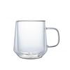 Shangqi Double-Layer Glass Mug with Handle, 400ml (Set of 2)