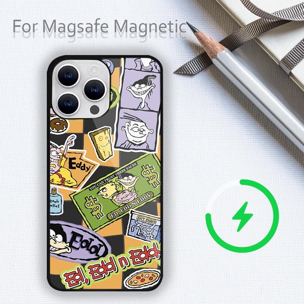 

Чехол для телефона Ed Edd N Eddy Cartoon для iPhone 15 14 13 12 11 Plus Pro Max Magsafe с магнитной беспроводной зарядкой iPhone14promax