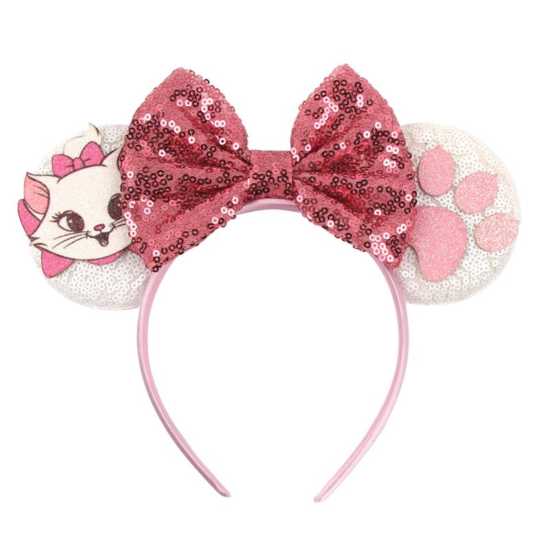 Nieuwste Mickey Mouse Oren Hoofdband Kid Adult Festival Party Pailletten Strik Haarband Vrouwen Baby Girl Party Haar Accessoires