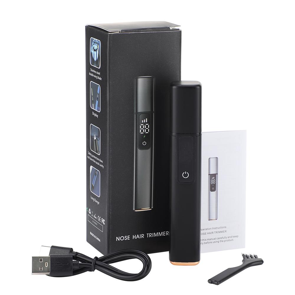 

Электрический триммер для удаления волос в носу, подмышек, лица, бровей, мини-машинка для стрижки волос, автоматическое удаление волос в носу на 360° для мужчин и женщин чёрный