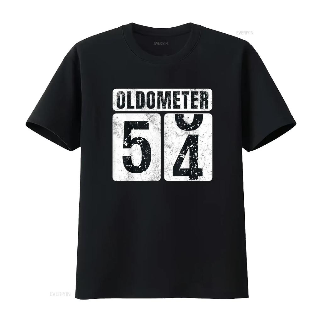 Oldometer 54 T Shirt Vintage Funny 54th Birthday Idea vintage Washed graphic homme designer clothes Casual Stretched Breathable
