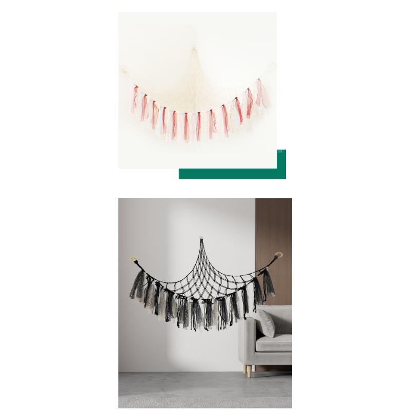 1PC Streamer Triangular Toy Mesh Pocket, Toy Storage Hammock, Bedroom Corner Toy Doll Storage Net