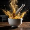 White Ceramic Mortar 8 Cm With Pestle 2 Pieces For Spices Dishwasher