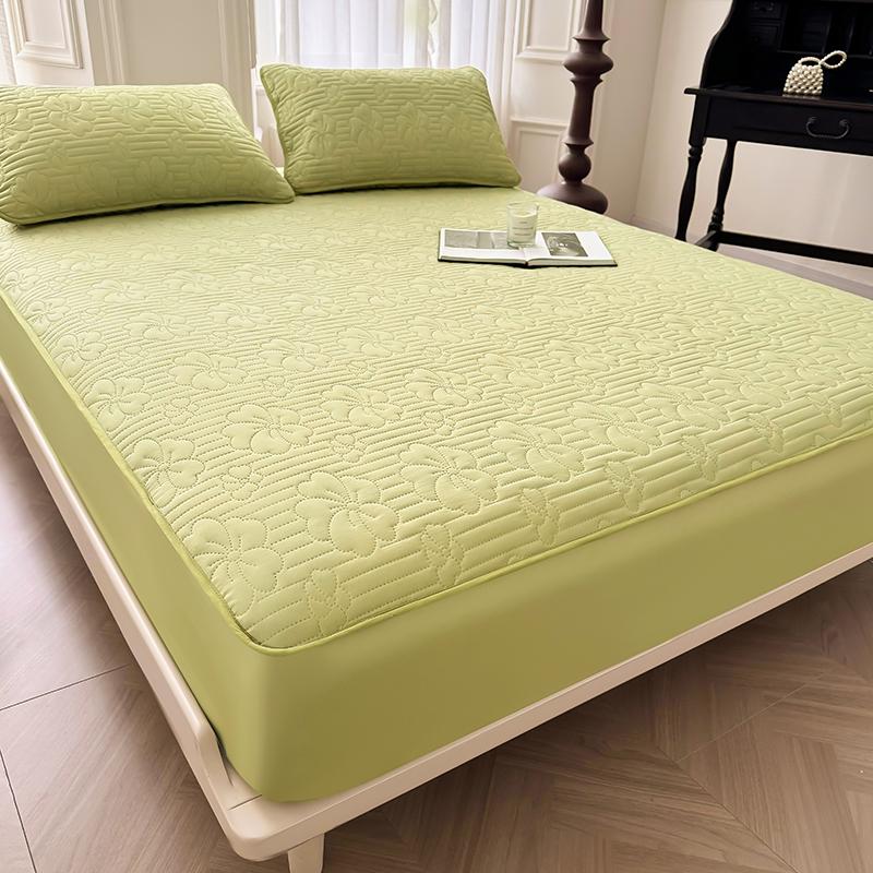 

Waterproof Cotton Mattress Cover with Pillowcase Throw Fitted Sheet, Bed Replacement Protector Elastic Bands Non Slip Adjustable 90x200cm 3pcs