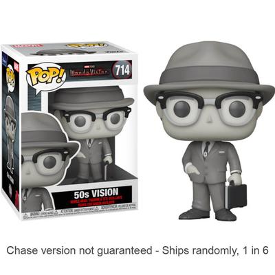 Wandavision 50's Vision B&W Pop! Vinyl Chase Ships 1 In 6