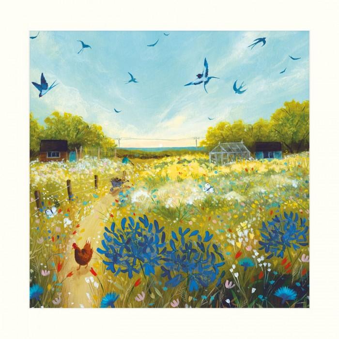 Estampa Julia Crossland Meadow 40cm x verde
