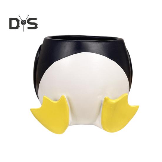 

Цветочный горшок в виде животного, смоляной пингвин, утка, суккулентный горшок, настольный декор, цветочный горшок для небольших комнатных и уличных растений, декор для дома и офиса Penguin