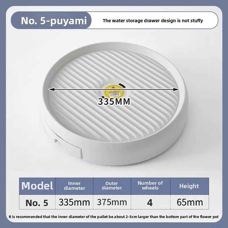 Removable Flower Pot Tray With Water Storage Drawer Round Plastic Planter Tray Outdoor Indoor Tree Flower Plants Planter Stand