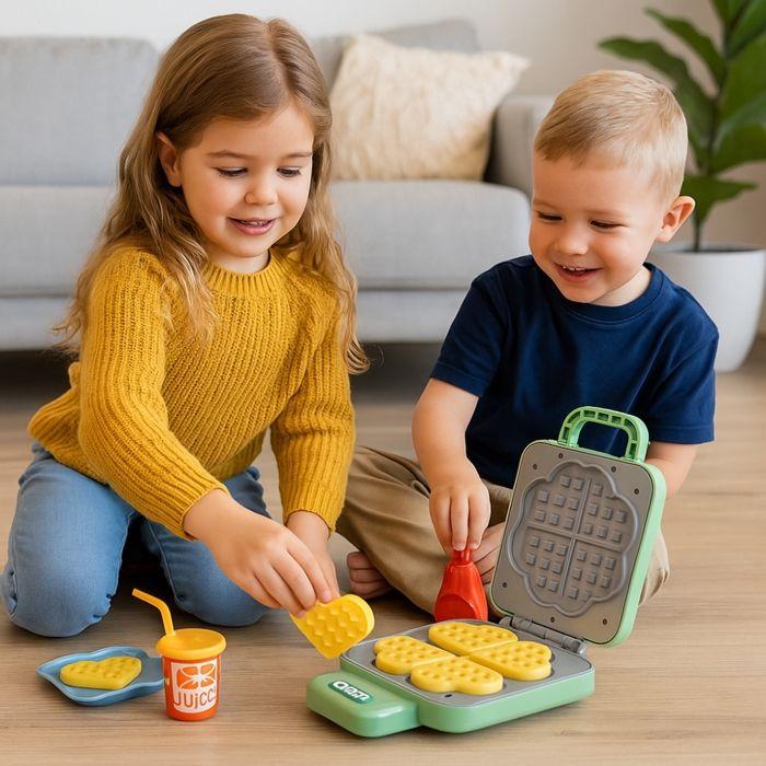 Kuchyňská hračka - SHOP-STORY - Zvukový a světelný vaflovač - Kouzelné vafle - Na baterie - Od 3 let