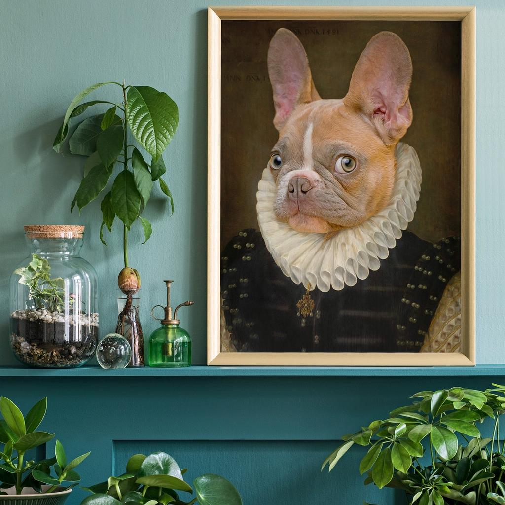 Renaissance Animal Painting Lion Flamingo Tiger Rabbit Victorian Animal Portrait Wall Art Funny Picture Canvas Poster Home Decor