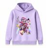 Kids Boys Girls Pullover Hoodie, Funny Cartoon Jester Characters Print Casual Warm Hooded Sweatshirt for Children