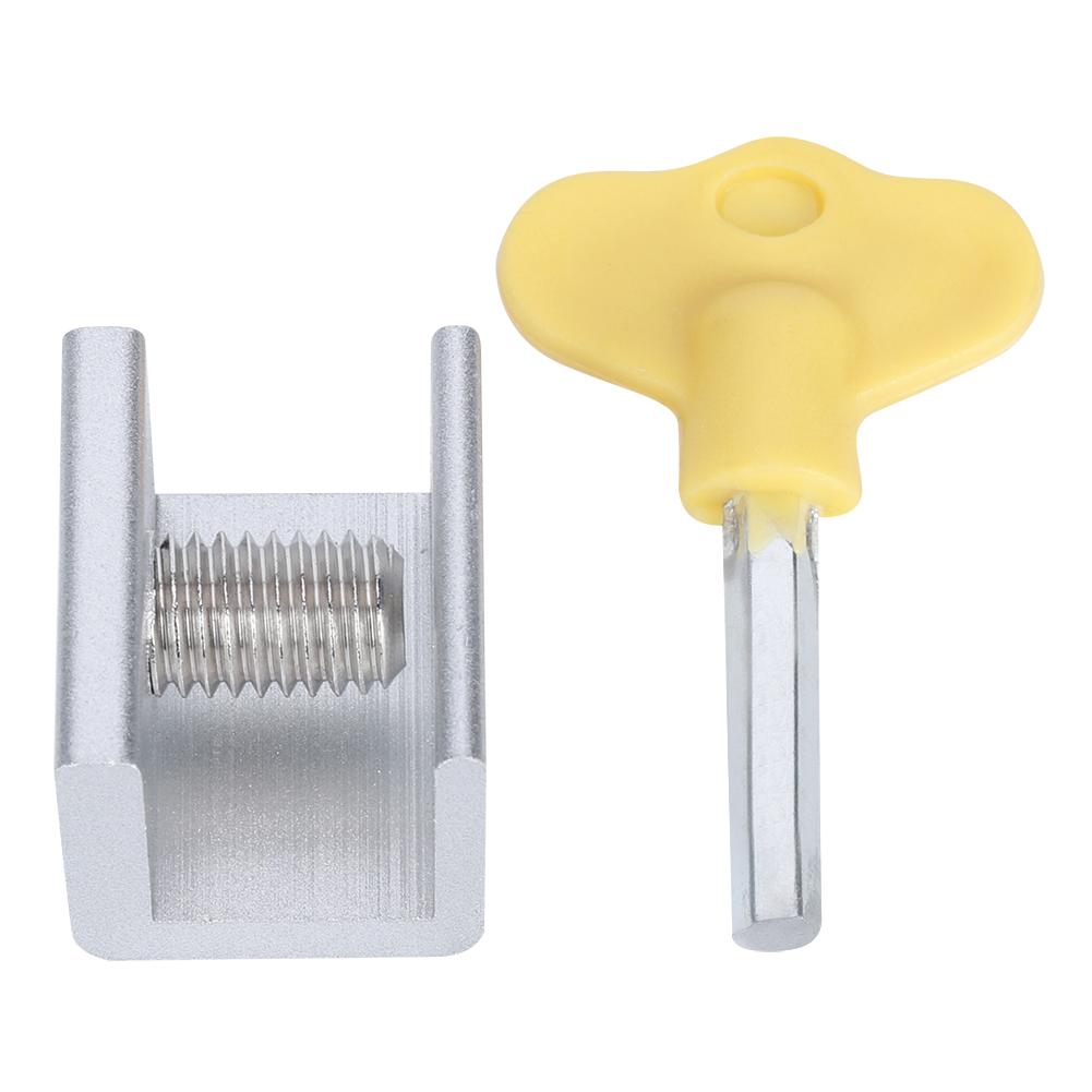 10 Set Sliding Window Safety Lock Aluminum Alloy Slide Security Lock Stopper with Keys