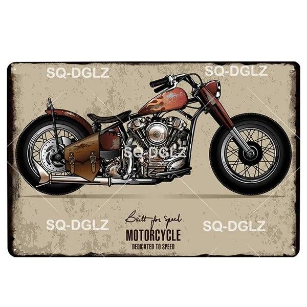 Motor Club Metal Sign Vintage Garage Tin Sign Bar Decor Plaque Pub Bar Decor Metalen Borden Poster Plate Art Poster