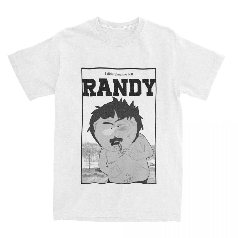 

Футболка Southpark Randy I Didn t Hear No Bell для мужчин с рисунком из чистого хлопка с круглым вырезом и коротким рукавом, футболки, одежда S чёрный