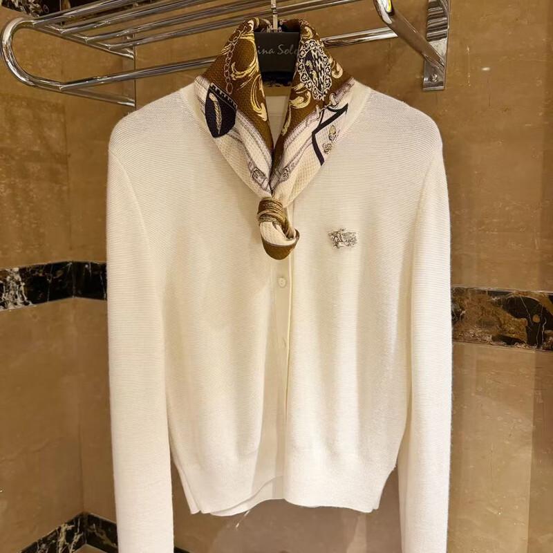 NINA SOLOR Tassel Silk Wool Waffle Grid Scarf