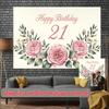 Party Backdrop Pink Flat Adorned Roses Made Decorating Displays Photo Booth Background Front Door Decor