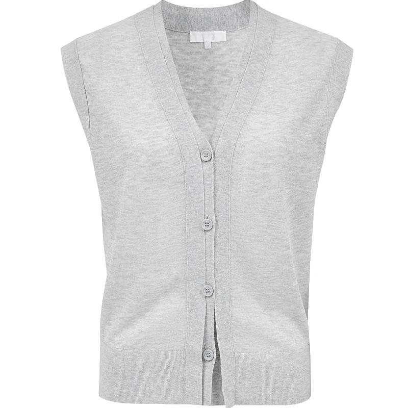 

ТОЛЬКО 2025 Женский трикотажный жилет без рукавов с V-образным вырезом S