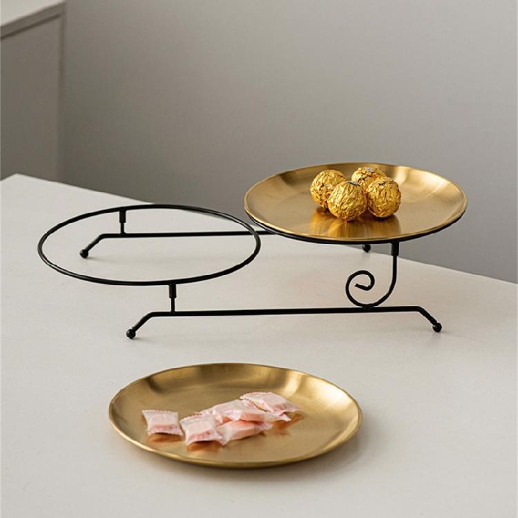 Practical Detachable Dessert Stand for Parties Detachable Fruit Serving Holder Metal Wedding Cake Display Plate