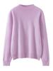 Women's Pure Cashmere Half-High Neck Pullover Sweater - Autumn/Winter Slim-Fit Knitwear