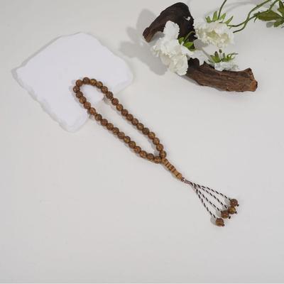 Imitation Wood 33-Bead Handheld Muslim Prayer Rosary Bracelet