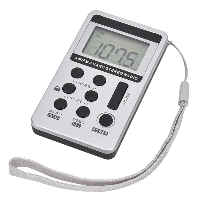 Portable Radio FM/AM Digital Portable Mini Receiver With Rechargeable Battery& Earphone Radio