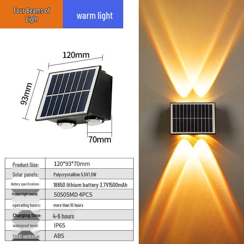 

Waterproof Solar Wall Light for Outdoor Courtyard, Garden, Balcony, and Patio