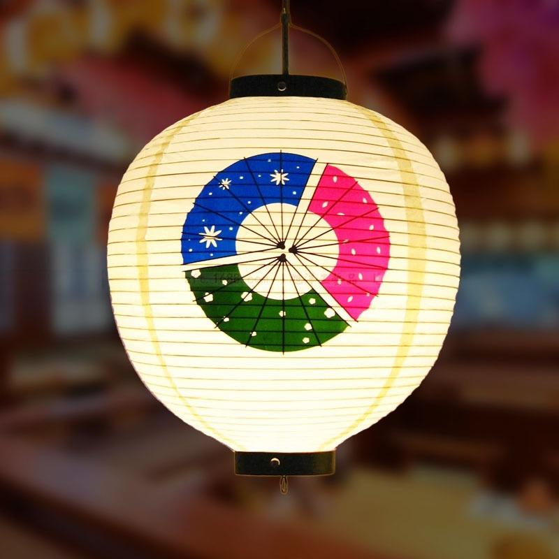 Red/Beige 30cm PVC Waterproof Japanese Lantern Korean Ramen Sashimi Izakaya Cuisine Shop Restaurant Decor Traditional Lantern