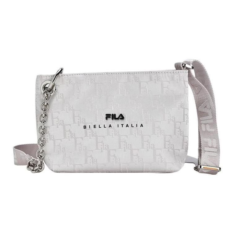 FILA Simple Casual Commuter Versatile Fashion Fabric Handheld Shoulder Crossbody Bag Women bags White F13W328166F-WT White