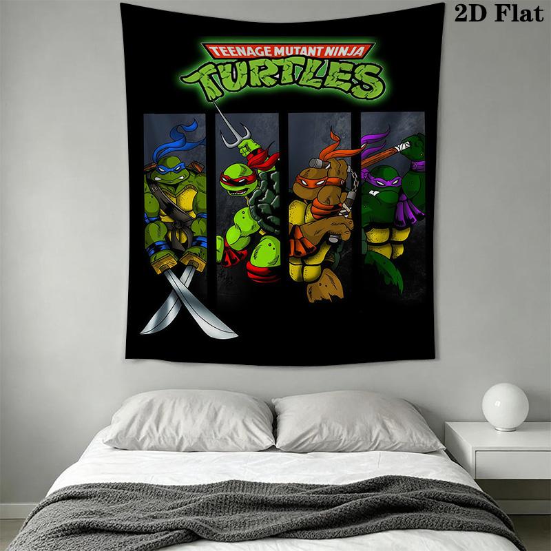 Shell Shock Tmnt Art Show Tribute Tapestry Background Cloth Fashion Print Christmas Gift Home Decor Atmospheric Background Cloth