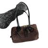Hot Selling Women's Bag New Retro Luxury Bowling Bag Temperament High-end Commuting Frosted Cowhide Tote Bag