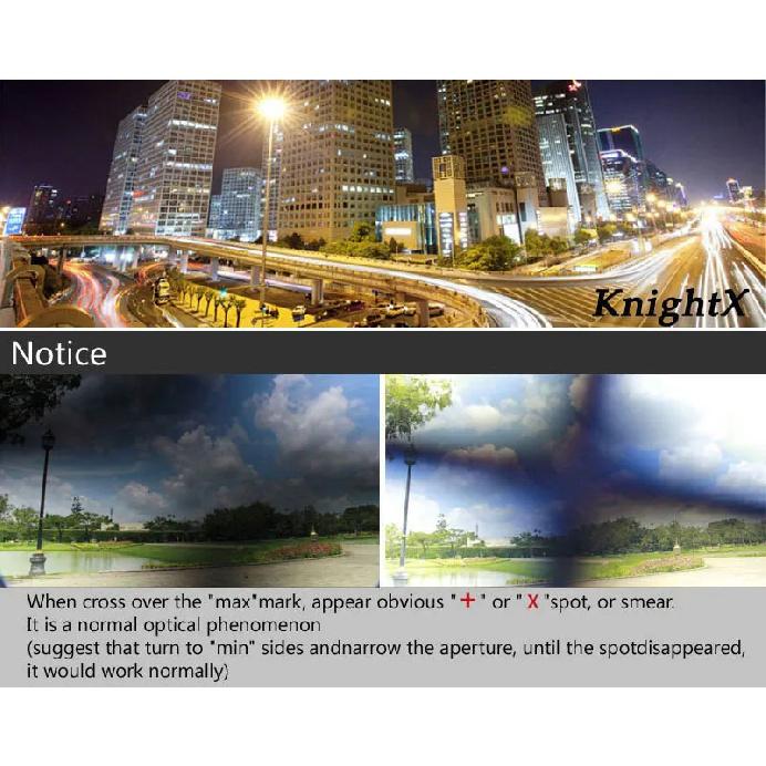 KnightX ND2-1000 Adjustable Neutral Density DSLR Camera Lens Filter Accessories 58 Mm 67mm 72mm For Nikon D5300